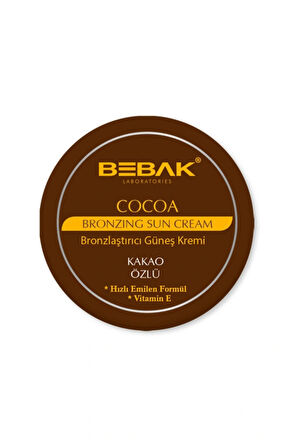 Bebak Kakao Özlü Güneş Bakım Kremi – Bronzluk Destekleyici Yoğun Nemlendirici, 100 ml