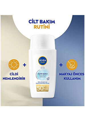 Nivea Sun Hafif Dokulu Güneş Koruyucu Yüz Kremi 50SPF 40 ml