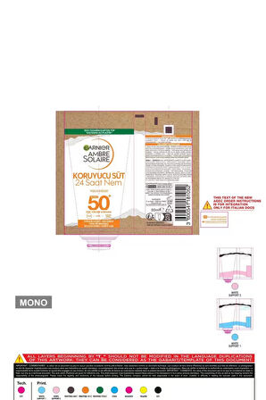 Garnier Ambre Solaire Güneş Koruyucu Süt SPF 50 – Yüksek Koruma, 50 ml