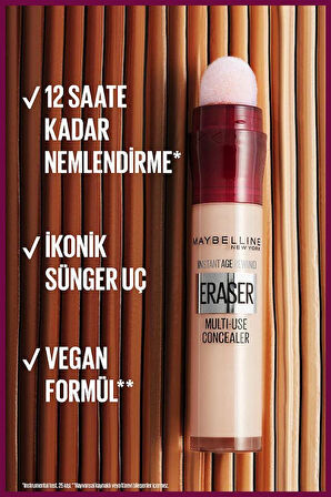 Maybelline Instant Anti-Age Eraser Kapatıcı 01 Light – Çok Amaçlı, Göz Altı & Leke Kapatıcı – 6.8 ml
