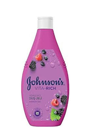 Johnson's Vita-Rich Ahududu Özlü Duş Jeli – 400 ml | Yenileyici, Yumuşak ve Ferahlatıcı Duş Deneyimi