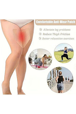 2 Adet Kendinden Yapışkanlı Sürtünme ve Pişik Önleyici Uyluk Koruyucu Bant – Spor ve Günlük Kullanım İçin Uniseks