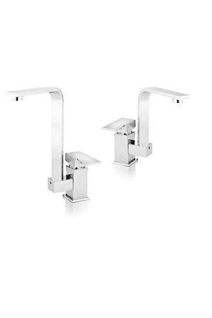 YAY Manolya Serisi Kuğu Lavabo Bataryası M-105 – Şık ve Dayanıklı Banyo Lavabo Musluğu