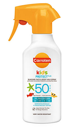Carroten Kids SPF 50 Çocuk Güneş Spreyi – Yüksek Koruma, Yüz & Vücut İçin, 270 ml