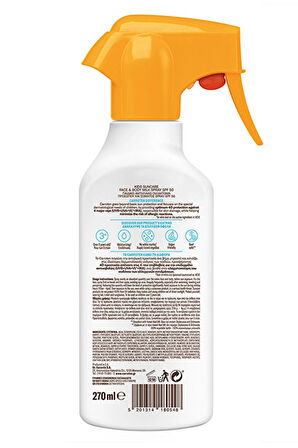 Carroten Kids SPF 50 Çocuk Güneş Spreyi – Yüksek Koruma, Yüz & Vücut İçin, 270 ml