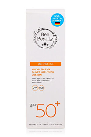 Bee Beauty Hipoalerjenik Güneş Koruyucu Losyon SPF50+ – Hassas Ciltler İçin Yüksek UVA & UVB Koruması, 100 ml