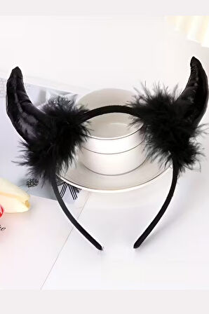 Halloween Şeytan Kulağı Başlık – Kostüm, Parti, Maskeli Balo ve Cosplay İçin Cadılar Bayramı Aksesuarı