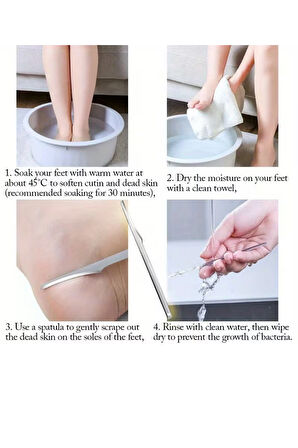 Profesyonel Paslanmaz Çelik Ayak Bakım Seti – Tırnak Makası, Törpü ve Keratin Temizleme Aletleri Dahil | Ergonomik, Hijyenik, Dayanıklı & Hafif Tasarım (1 Adet)