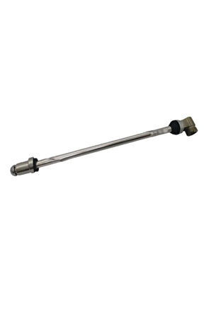 Metal Taharet Borusu – 37 cm Oynar Başlıklı Klozet Taharet Çubuğu | Dayanıklı Metal Gövde, Esnek Su Açısı Ayarı