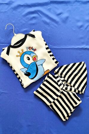 Penguen Desen 3 Lü Çocuk Takım