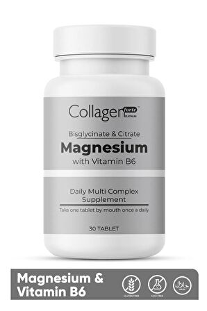 Magnezyum Bisglisinat & Sitrat, Vitamin B6, Vitamin