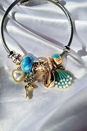 Paslanmaz Çelik Pandora Modeli Charm Bileklik