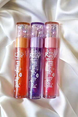 İnci detaylı renk değiştiren uzun süre kalıcı parlatıcı özellikli dudak bakım yağı