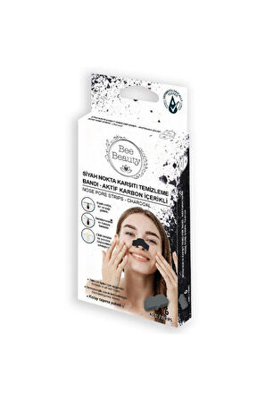 Bee Beauty Aktif Karbon Siyah Nokta Bandı 6'lı Beauty Cream Bar Katı Güzellik Sabunu Original Nemledirici Etkili, 90 G