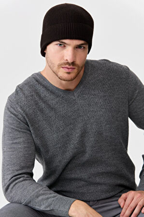 Erkek Yün Bere K.Kahve