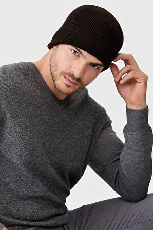 Erkek Yün Bere K.Kahve