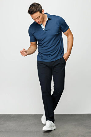 Erkek Polo Yaka T-shirt Petrol