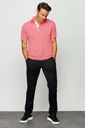 Erkek Merserize T-shirt Kırmızı