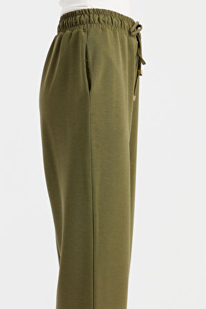 Kadın Cepli Eşofman Pantolon Haki