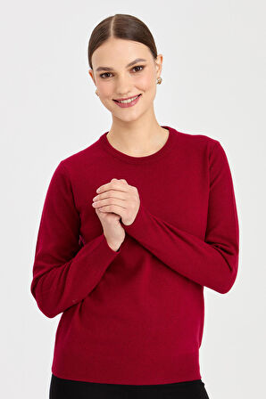 Kadın Klasik Kadın Bluz Vişne