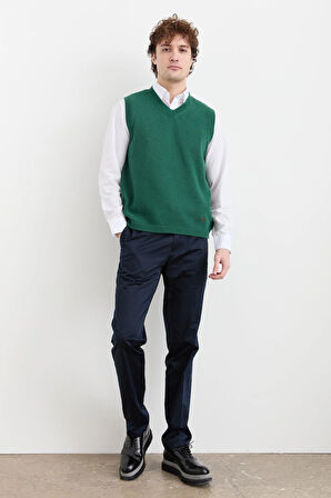 Erkek V Yaka Kalın Klasik Yün Süveter Ö.Başı