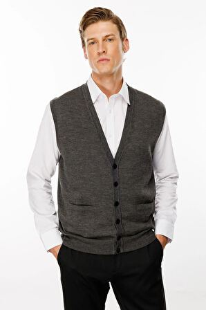 Erkek Cepli Yelek K.Füme