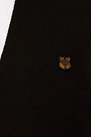 Erkek V Yaka Düz Yün Yelek K.Kahve