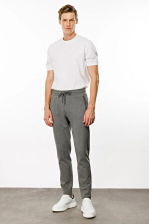 Erkek Cebi Kapitone Eşofman Altı Antra/Melanj