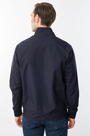 Erkek Hakim Yaka Yan Cepli Mont K.Lacivert