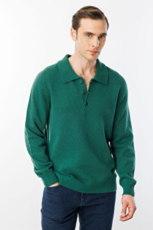 Erkek Polo Yaka Basic Yün Kazak Ö.Başı