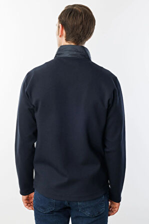 Erkek Önü Kapitone Eşofman Üstü Lacivert