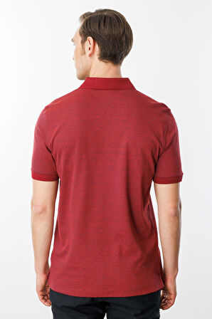 Erkek Fermuarlı T-shirt Bordo