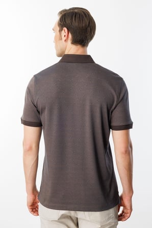 Erkek Fermuarlı T-shirt Kahve