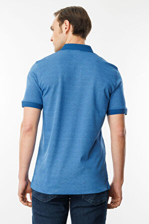 Erkek Fermuarlı T-shirt Saks