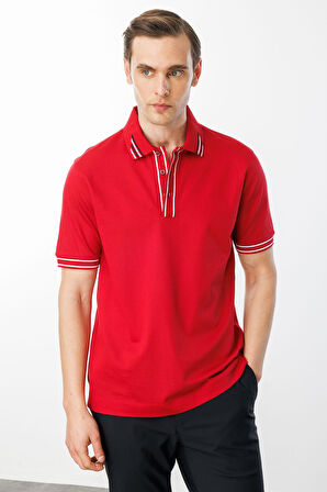Erkek Polo Yaka T-shirt Kırmızı