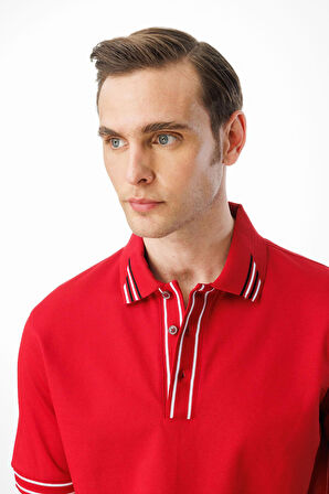 Erkek Polo Yaka T-shirt Kırmızı