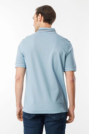 Erkek Polo Yaka T-shirt Mavi