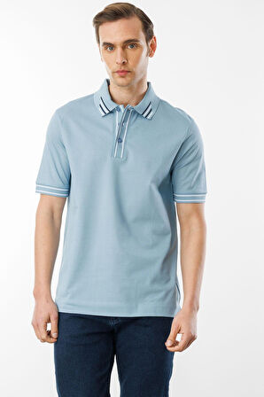 Erkek Polo Yaka T-shirt Mavi