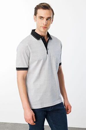 Erkek Merserize T-shirt Siyah