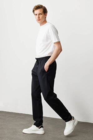 Erkek Cep Yanı Kumaş Eşofman Altı K.Lacivert