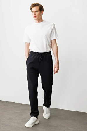 Erkek Cep Yanı Kumaş Eşofman Altı K.Lacivert