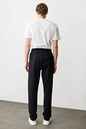 Erkek Cep Yanı Kumaş Eşofman Altı K.Lacivert