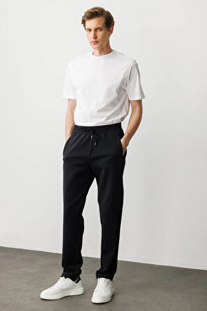 Erkek Cep Yanı Kumaş Eşofman Altı K.Lacivert