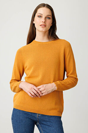 Kadın Sıfır Yaka Klasik Kaşmir Kazak M.K.İçi