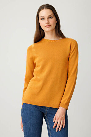 Kadın Sıfır Yaka Klasik Kaşmir Kazak M.K.İçi