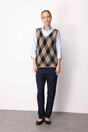 Kadın Baklava Desenli Süveter 25