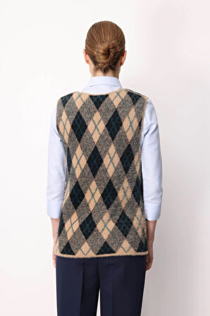 Kadın Baklava Desenli Süveter 25