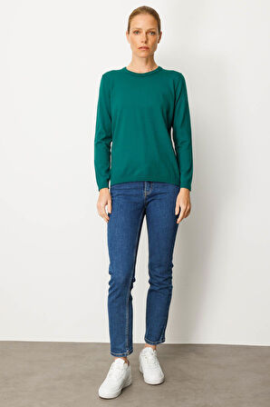 Kadın Basic Sıfır Yaka Kazak Ö.Başı