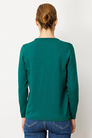 Kadın Basic Sıfır Yaka Kazak Ö.Başı