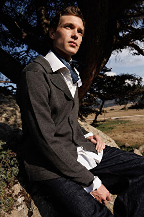 Erkek Cepli Blazer Ceket K.Füme